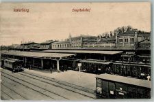 Insterburg Tschernjachowsk 1915 Foto AK Hauptbahnhof Feldpost WK I