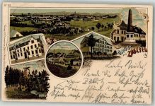 09517 O9347 Zöblitz 1898 Lithographie Sächs. Serpentin-Fabrik Ruine Lauterstein Postamt