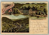 98746 O6424 Katzhütte 1900 Lithographie Gasthaus Schützenhof