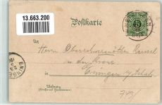 72555 W7430 Metzingen , Württ 1898 Lithographie Rathaus Kirche Hotel Sprandel