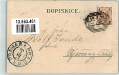 Havlickuv Brod Deutsch-Brod 1899 Gebrauchsspuren Kirche Schloss Marktplatz Chotebor Lithographie
