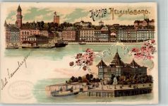 Helsingborg Hälsingborg 1899 Gebrauchsspuren Lithographie