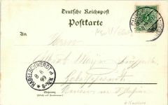 Bad Kudowa Kudowa-Zdroj 1899 Gebrauchsspuren Pension Villa Sanssouci Lithographie
