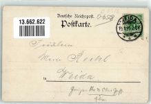 07570 O6518 Weida , Thür 1899 Lithographie Cafe-Konditorei Bruno Seidel Eisenbahnbrücke