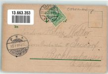 Gassen Jasien 1903 Gebrauchsspuren Schloss Rathaus Marktplatz Lithographie