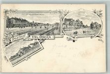 Kolin Köln an der Elbe Gebrauchsspuren Bahnhof Lithographie Vel. Osera