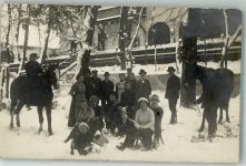 Sagan Zagan 1914 Foto AK Winter Ort lt. Stempel