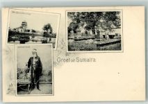 Sumatra Foto AK Tracht Freidhof Schloss