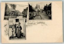 Sumatra Foto AK Tracht Wasserrad Straße