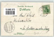 27313 W2817 Dörverden 1903 Lithographie Bahnhof Schule Kirche Weser Hotel Heussmann