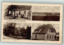 15374 O1278 Münchehofe b Müncheberg - Pensionshaus Seebold Seepartie Schulhaus Dorfkirche