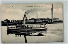 16727 O1420 Velten - Havel Kanal Dampfer Steingutfabrik