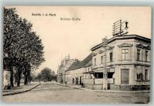 14547 O1501 Beelitz , Mark 1914 - Brücker-Strasse Litfaßsäule