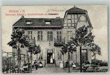 16230 O1301 Melchow 1911 Foto AK Gasthaus Krüll oder Schmicke Gartenwirtschaft