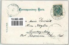 Znojmo Znaim 1898 Gebrauchsspuren Klosterbruck Lithographie