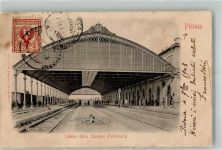 51100 Pistoia 1913 Foto AK Bahnhof Briefmarke Bildseite