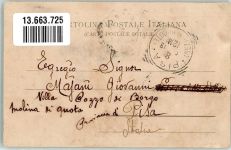51100 Pistoia 1913 Foto AK Bahnhof Briefmarke Bildseite