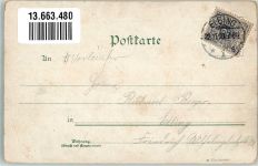 Elbing Elblag 1900 Gebrauchsspuren Denkmal Straße Lithographie