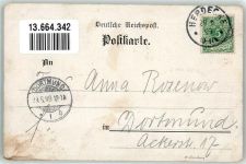 58313 W5804 Herdecke , Ruhr 1899 Gebrauchsspuren Lithographie Bahnhof Herdecke Bahnhofgasthaus Stauchung