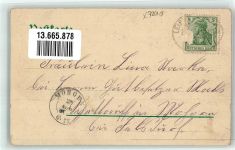 04668 O7241 Otterwisch Lithographie Hauptstrasse Bahnhof Schloss Pfarrhaus Bahnpoststempel