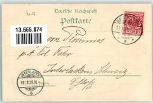 40764 W4018 Langenfeld Rheinland 1899 Lithographie Kath. Kirche Gasthaus zum Deutschen Hause