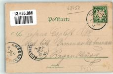 92242 W8452 Hirschau , Oberpf 1902 Lithographie Bahnhof Rathaus Bergkirche