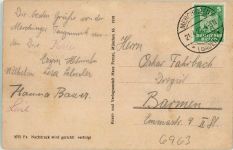 74747 W6963 Merchingen , Baden 1927 - Gasthaus zum Lamm