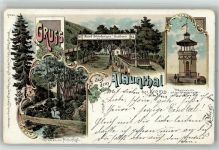 3500 Krems an der Donau Lithographie Gasthaus z. Hinterbrühl Donauwarte Alauntal