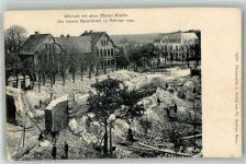 25709 W2222 Marne , Holst 1904 Foto AK Abbruch der alten Marner Kirche 27. Feb. 1904