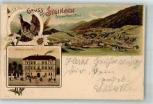 6150 Steinach am Brenner 1904 Lithographie Gasthaus zum wilden Mann Gemse