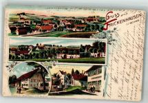 72636 W7443 Frickenhausen , Württ 1919 Lithographie Oberdorf Bäckerei Stetter Gasthaus zum Kreuz