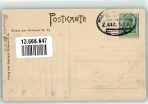 Kriescht Krzeszyce 1911 Foto AK Bahnhpost Breslau- Zug 642 Hotel Pietz Bruchstrasse