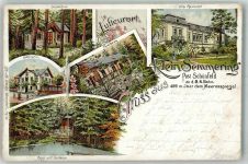 8160 Kleinsemmering 1900 Lithographie Schützenhaus Villa Reimud Gasthaus Forsthaus