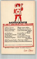 Milano Bottega di Poesia Monografie Di Arti Decorative Italiane Werbung Druckerzeugnis