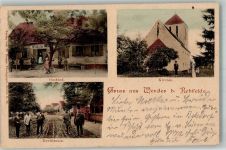 15345 O1261 Werder b Strausberg 1900 - Gasthaus Dorfkirche Dorfstrasse