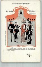 W6200 Wiesbaden Zeichnung von Bruno Paul Karikatur Die Kunst in Wiesbaden Simplicissimus 1899 Künstlerkarte