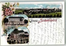 04685 O7246 Schmorditz 1907 Lithographie Gasthaus Schmorditz Gartenwirtschaft