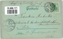 16321 O1281 Ladeburg b Bernau b Berlin 1903 Gebrauchsspuren Lithographie-Mondschein Gasthaus Wendt Gartenwirtschaft