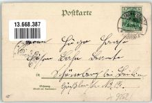 09669 O9262 Frankenberg , Sachs 1902 Lithographie Bürgerschule Marktplatz Humboldstrasse