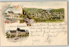 56203 W5410 Höhr-Grenzhausen 1898 Lithographie Keramische Fachschule Hotel zum Deutschen Kaiser