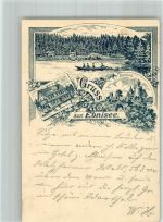 73553 W7061 Ebnisee 1895 Gebrauchsspuren Vorläufer Lithographie Ebnisee Ruderboot Ebersburg Hotel