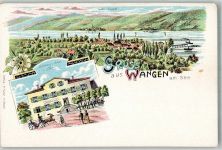 78337 W7763 Wangen , Bodensee Lithographie Bodensee Gasthaus zum Adler