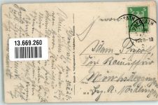 92690 W8487 Pressath 1926 - Vogelschau Pressath Kirche St. Georg Zeichnung