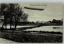 25821 W2257 Bredstedt 1928 Foto AK Luftschiff Zeppelin über Bredstedt