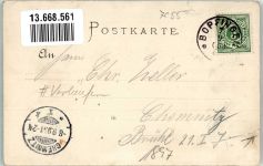 73441 W7085 Bopfingen 1897 Gebrauchsspuren Vorläufer Lithographie E-Werk Bahnhof Turnhalle Rathaus
