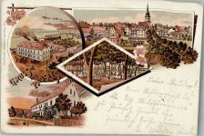 01587 O8401 Pausitzer Delle 1904 Lithographie Gasthaus Gartenwirtschaft