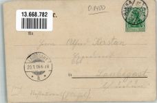01587 O8401 Pausitzer Delle 1904 Lithographie Gasthaus Gartenwirtschaft