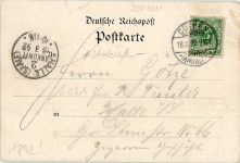 16259 O1311 Cöthen 1892 Gebrauchsspuren Vorläufer Lithographie St. Jacobskirche Marktplatz