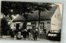 15518 O1241 Beerfelde 1915 Foto AK Gasthaus Schopf Wirtepaar Kinder Radfahrer Fuhrwerk