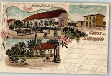 16348 O1292 Schönwalde b Wandlitz 1902 Lithographie Oberförsterei Gasthaus Stech Bahnhof